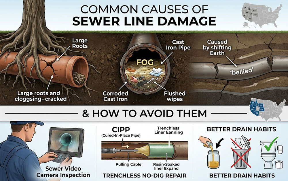 Common Causes of Sewer Line Damage & How to Avoid Them